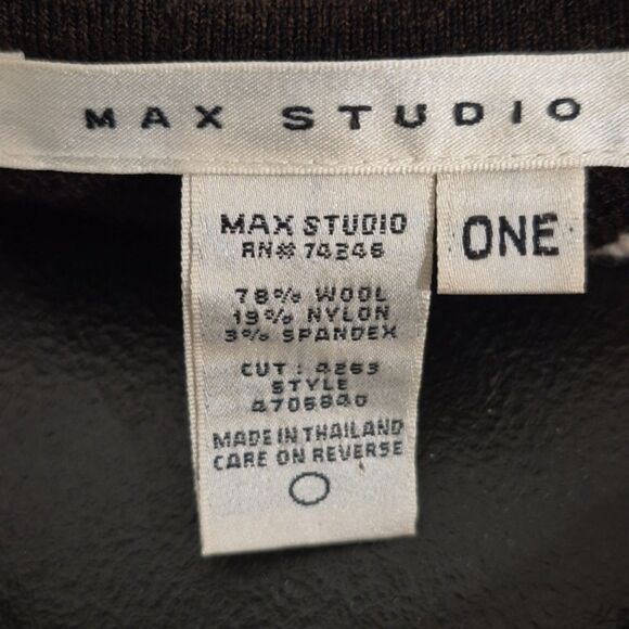 Max Studio Wool Blend Asymmetrical Poncho Shawl One Size Fits Most Soft Cozy - Picture 6 of 8